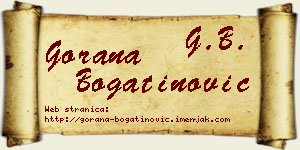 Gorana Bogatinović vizit kartica
